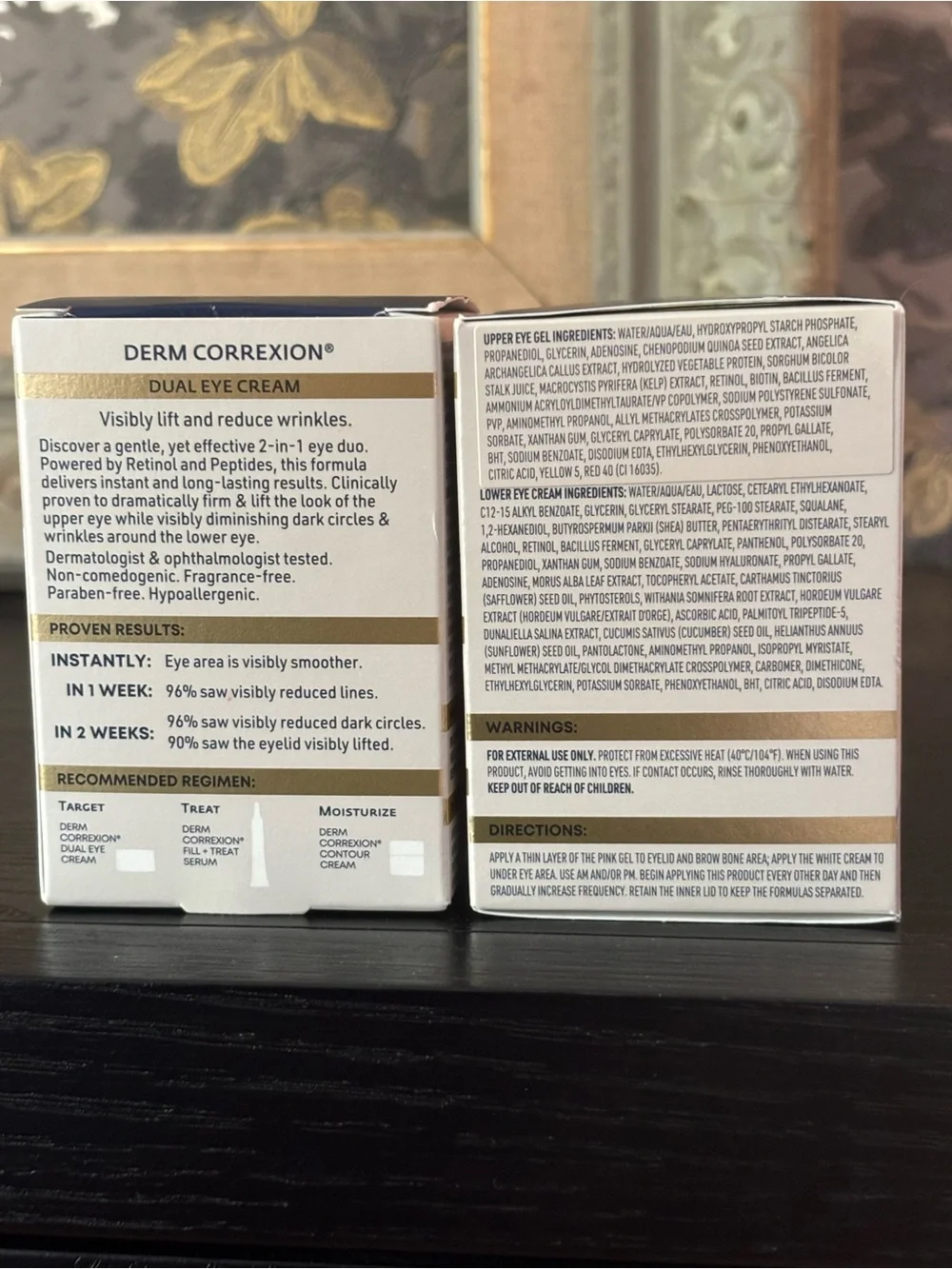 2 New RoC Derm Correxion Dual Eye Cream Advanced Retinol & Peptides